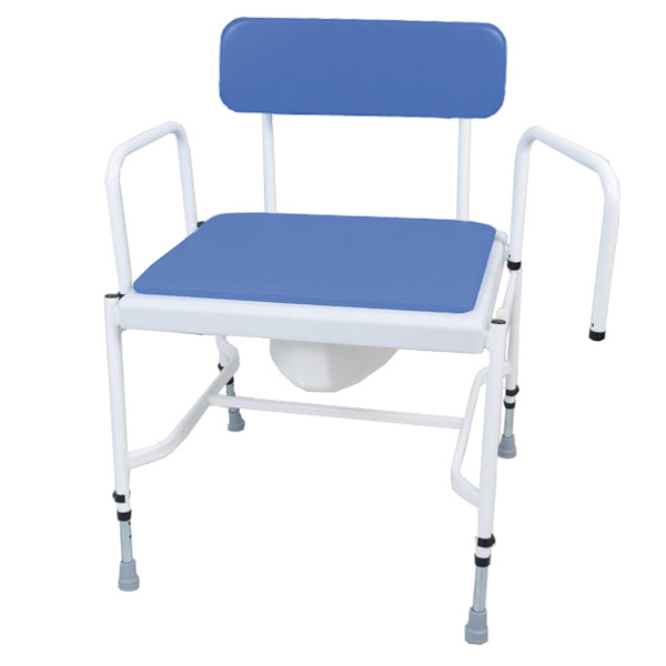 YESS Bariatric Adjustable Height & Detachable Arms Commode