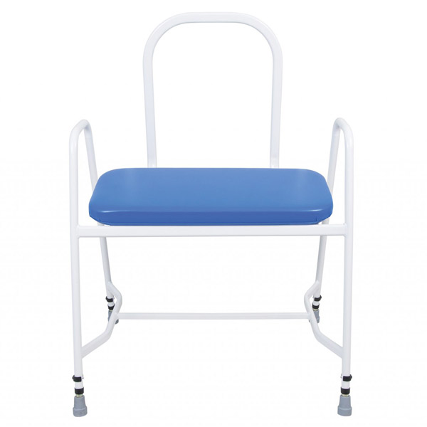 YESS Bariatric Perching Stool with Steel Arms & Back