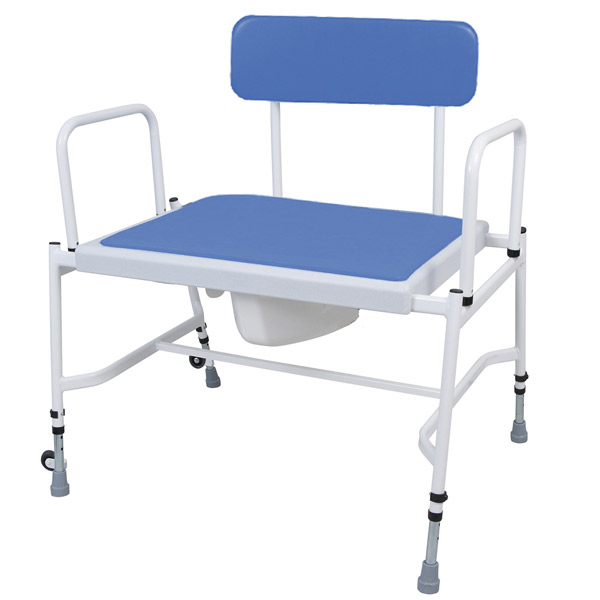 YESS Super Bariatric Adjustable Height & Detachable Arms Commode